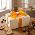 Cadeaulint decoratielint oranje zijden lint 40mm 50m | Floristik24.nl
