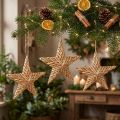 Decoratieve rotan sterren hangend 19 cm 3-delige set kerstdecoratie | Floristik24.nl