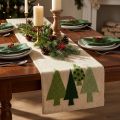 Tafelloper kerstsparren groen 140x41,5cm | Floristik24.nl