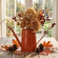 Decoratieve metalen gieter, oranjebruin, 1,7L, vintage stijl, voor planten en droogbloemen, H23cm | Floristik24.nl