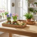 Houten dienblad rechthoekig decoratief dienblad hout 39×15,5×4cm 2st | Floristik24.nl
