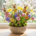 Paasplug konijnen met ei 12cm L29cm 15 st | Floristik24.nl