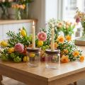 Kaarsenhouder glas stok kaarshouder decoratief glas H11cm Ø9cm 2 stuks | Floristik24.nl