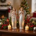 Engel figuur beschermengel kerst engel met hart H19cm 2st | Floristik24.nl