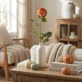Kunstroos oranje, kunstroos, decoratieve roos L74cm Ø7cm | Floristik24.nl