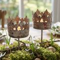 Theelichthouder Ø4cm H9.5cm om op te plakken grijs 4 stuks | Floristik24.nl