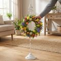 Kranshouder wit shabby chic kransstandaard 1 haak H76cm | Floristik24.nl