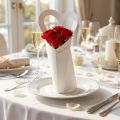 Bloementas rozen cadeauverpakking wit 46cm 12 st | Floristik24.nl
