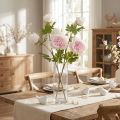 Decoratie Pioenrozen Roze 3 Bloemen Lange Steel L80cm 2st | Floristik24.nl