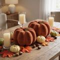 Decoratieve pompoen geflockt -