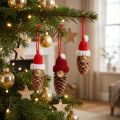 Kerstboomdecoratie kabouterkegel kabouter rood 9cm 12st | Floristik24.nl