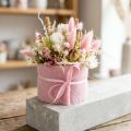Vilten lint 7,5cm x 5m roze | Floristik24.nl