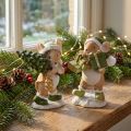 Kerstmuizen decoratie muis groen bruin H8cm 2 stuks | Floristik24.nl