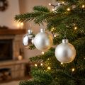 Kerstbol glas Ø6cm zilvermix 24 st | Floristik24.nl