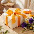 Cadeau- en decoratielint 25mm x 50m Oranje | Floristik24.nl