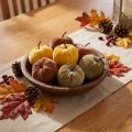 Decoratieve appels stof appel fluweel bruin geel Ø5cm H6cm 12 stuks | Floristik24.nl