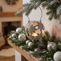 Metalen hanglantaarn voor windlichtdecoratie, grijs, Ø14cm H13cm | Floristik24.nl