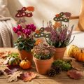 Bloemstokje Vliegenzwam Decoratie Egel Herfstdecoratie 8cm 12 Stuks | Floristik24.nl