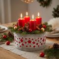 Plantenschaal voor Advent, plantenbak met sterren, betondecoratie Ø20cm H11cm | Floristik24.nl