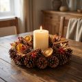 Dennenappelkrans rond Ø27cm | Floristik24.nl