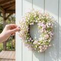 Kunstbloemenkrans deurkrans wanddecoratie Ø30cm H6cm | Floristik24.nl