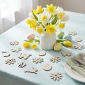 Strooidecoratie hout, strooistukken lente Pasen wit 2–4cm 64st | Floristik24.nl