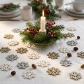 Sneeuwvlokken hout glitter mix Ø2cm 144st | Floristik24.nl