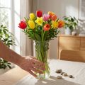 Bloemenvaas, glazen cilinder, glazen vaas rond Ø10cm H27cm | Floristik24.nl