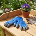 Kixx nylon tuinhandschoenen maat 8 blauw, zwart | Floristik24.nl