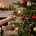 Decoratieve zilveren sterren,
