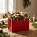 Cadeauzakjes rode papieren zakken met handvat 24×12×12cm 6st | Floristik24.nl