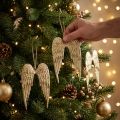 Engelenvleugels Decoratieve hanger Kerstmis Gouden 14,5×9cm 4 st | Floristik24.nl
