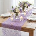 Deco fleece Sizoweb tafelloper paars 30cm 5m | Floristik24.nl