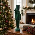 Notenkrakerfiguur, staand, kerstdecoratie, met fluweelachtige afwerking, 77 cm | Floristik24.nl