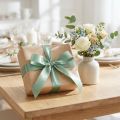 Decoratief lint taft lint cadeau lint groen salie 15mm 50m | Floristik24.nl