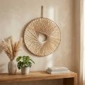 Boho wanddecoratie houten ring natuurlijke hennep Ø40cm | Floristik24.nl