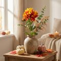 Kunstbloemen decoratie dahlia's kunstbloemen oranje 62cm | Floristik24.nl