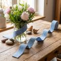 Vilten lint blauw 7,5cm 5m | Floristik24.nl