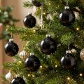 Zwarte kerstballen boomballen glas Ø4cm 24 st | Floristik24.nl