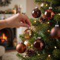 Kerstballen goudbruin mix glazen bollen Ø4cm 24 st | Floristik24.nl