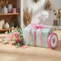 Decoratief lint met stippen roze 7mm 20m | Floristik24.nl