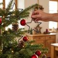 Decoratieve zwarte sterren om op te hangen, kerstboomversiering, Ø12cm, set van 12 stuks | Floristik24.nl