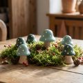 Houten Paddestoelen Decoratieve Paddestoelen Houten Mini Vliegenzwammen Mintgroen 4cm 12 st | Floristik24.nl