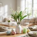 Decoratieve lelietje-van-dalen kunstlentebloemen wit 31cm 3 st | Floristik24.nl