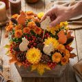 Decoratieve bloemstekers in de vorm van een eekhoorn, hout, 9×8×1,5 cm, 12 stuks | Floristik24.nl