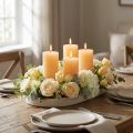 Kaarsen Apricot Light Effen stompkaarsen 60×80mm 4st | Floristik24.nl