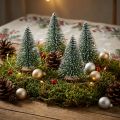 Mini dennenboompjes besneeuwd winterbos Ø5cm H8cm 12 stuks | Floristik24.nl