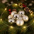 Kerstbal Ø4cm zilverglans/mat 24 st | Floristik24.nl