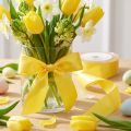 Cadeau- en decoratielint 40mm x 50m geel | Floristik24.nl