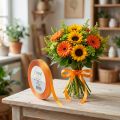 Decoratief lint cadeaulint oranje lint zelfkant 8mm 50m | Floristik24.nl